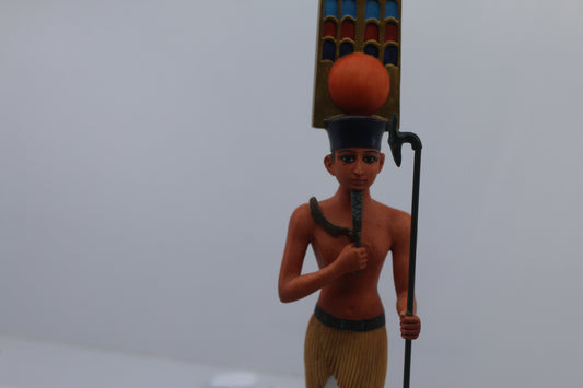 Beeld Veronese Egyptische God. Amon Amun & Amun Re zemeno statue Egypt