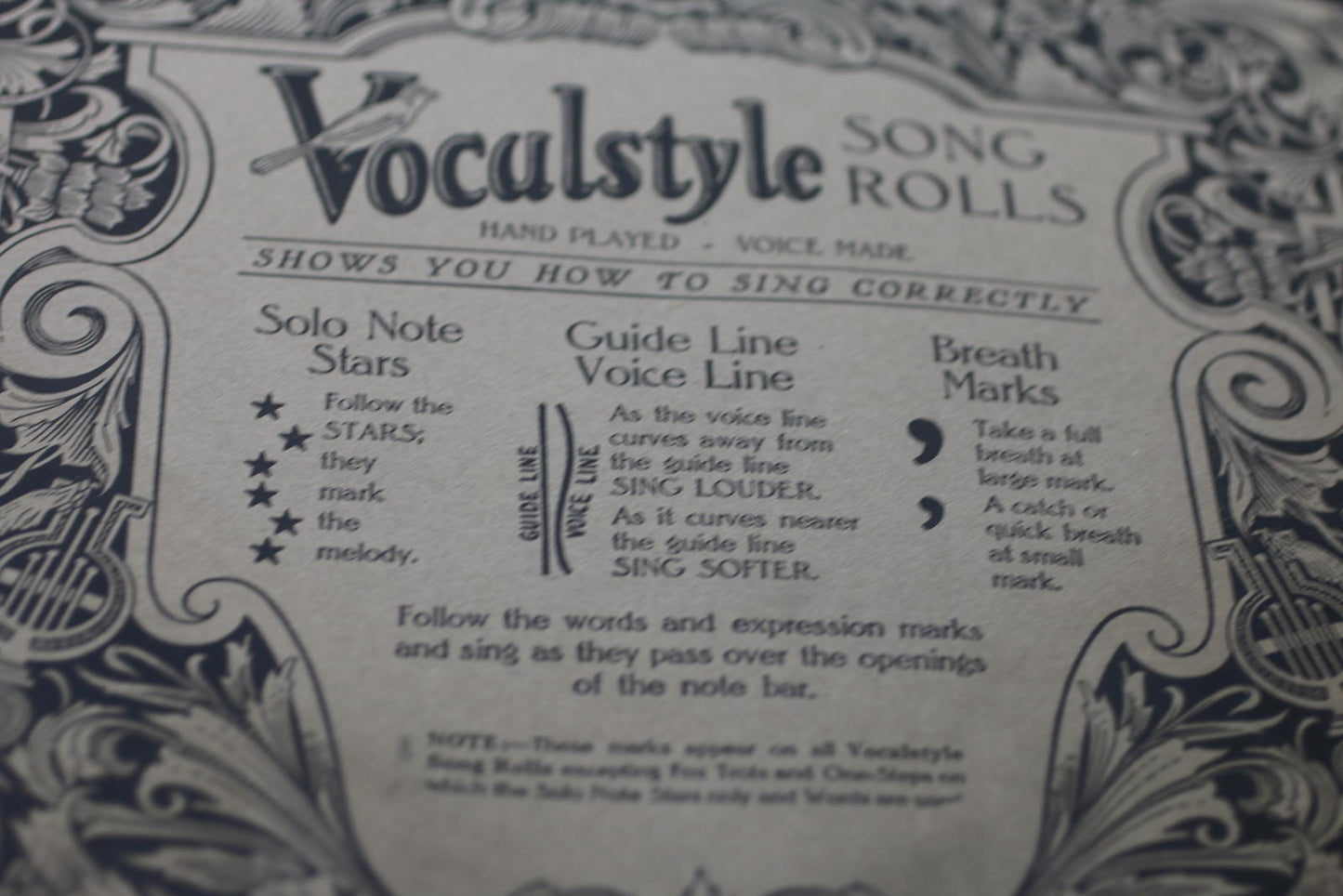 Vocalstyle Song Roll 12777 Anna Qu’est-Ce Que T’Attends? 1911 w Box