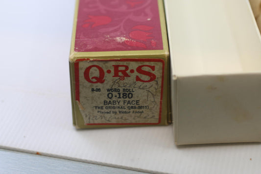 Vintage QRS Word Roll Q-180 Baby Face Victor Arden Player Piano Roll