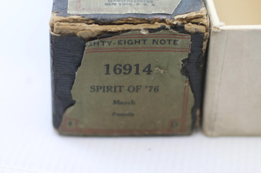 Antique Autopiano 88 Note Player Piano Roll 16914 Spirit of ’76 March Pauli