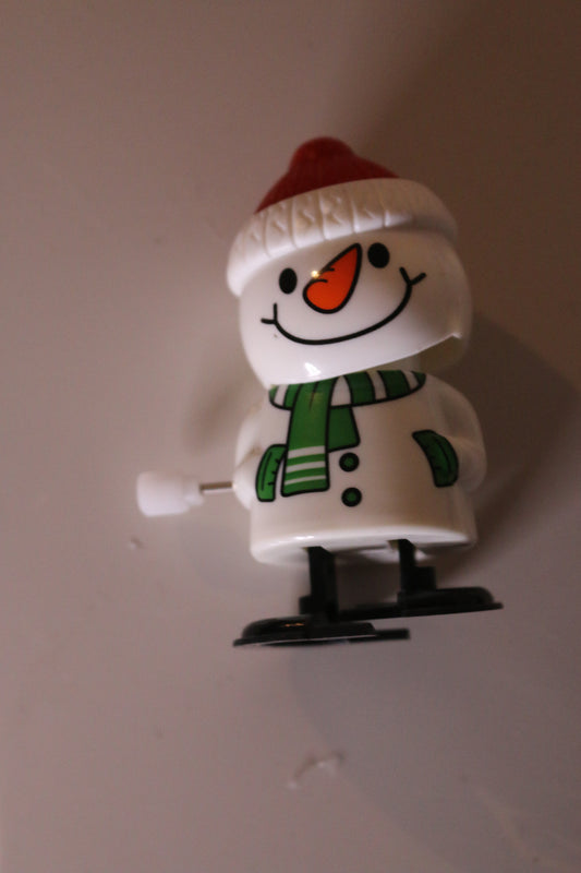 Lot of 2 figures Christmas Mud Pie Snowman Walking Wind Up Toy Reindeer