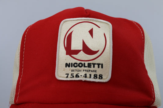 Vintage nICOLETTI BETON PREPARE Snapback Trucker Snapback Hat Cap