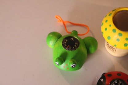 Latest Educational Toys Wooden Ladybug, frog mushroom Compass