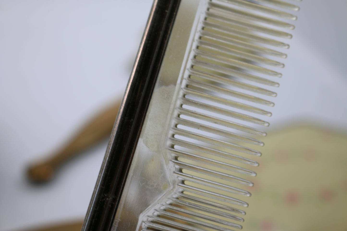 Vintage Ornate Mirrored Vanity Tray Brush Comb Hand Held Mirror