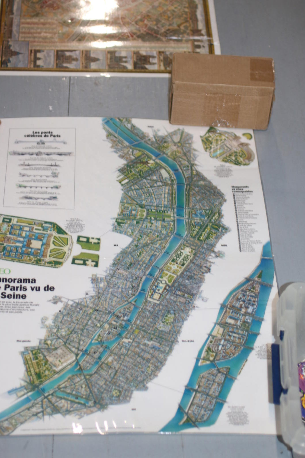 Les Trois Âges de la Naissance de Paris Educational Poster map