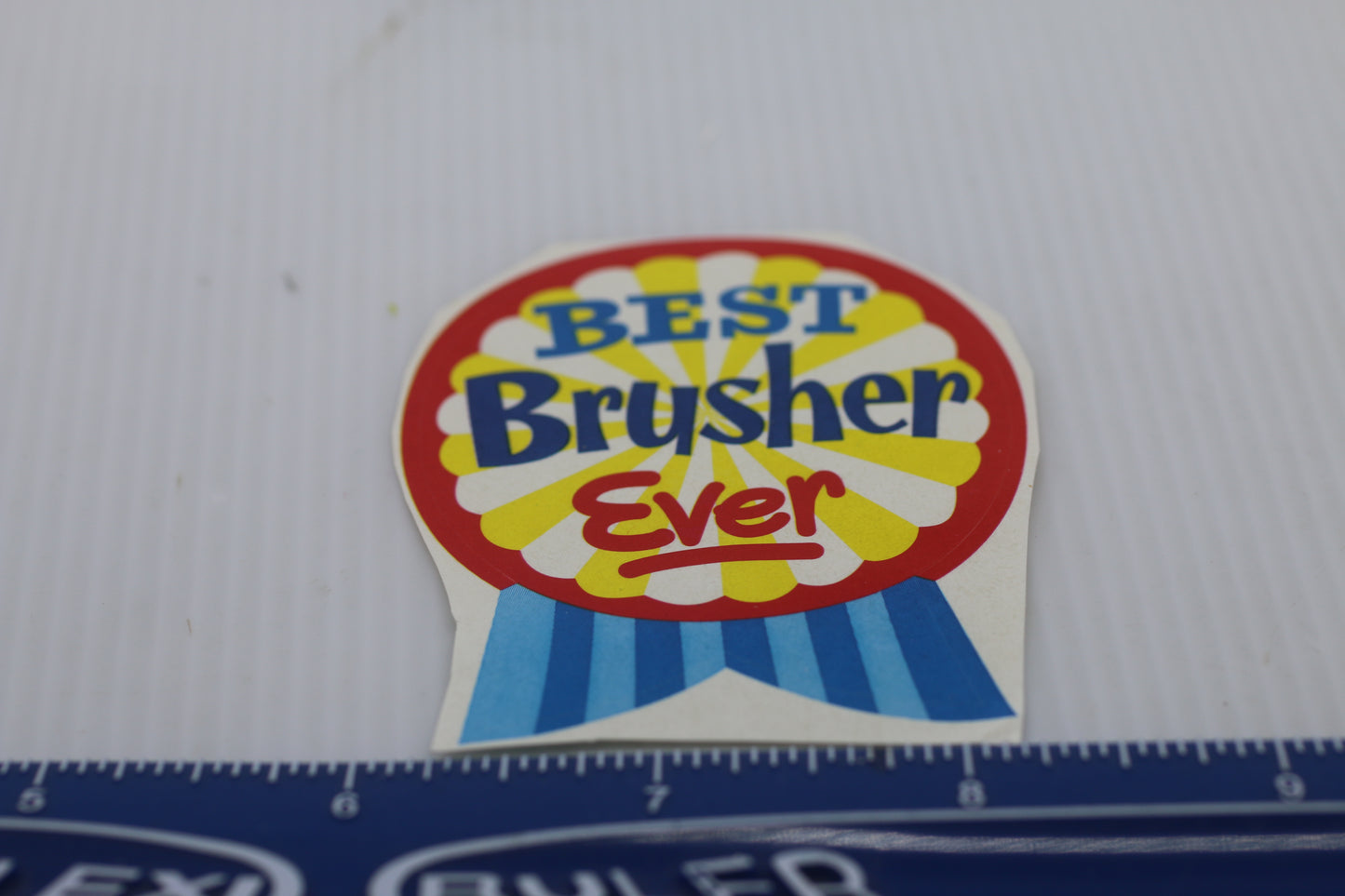 sticker decal AUTOCOLLANT Best Brusher Ever Congratulations