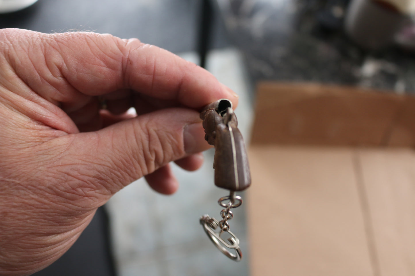 Vintage 3" Toy Cowboy Revolver with Working Parts Keychain