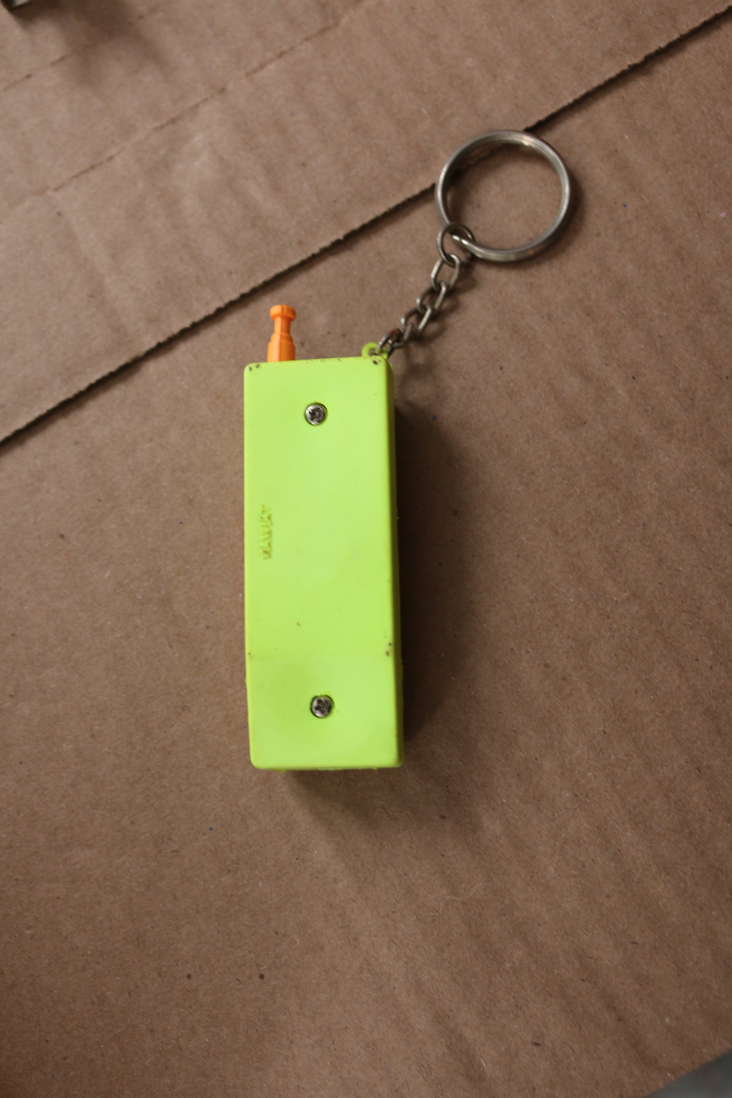 Neon vintage keychain cell phone, unisex gift for men or women