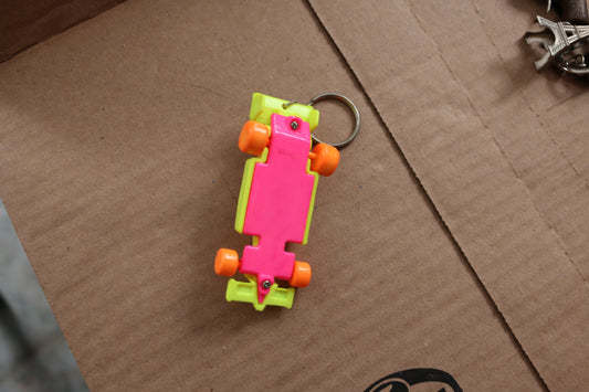 Vintage World Cup Racing Formula Racer Plastic Toy neon retro Color key-chains