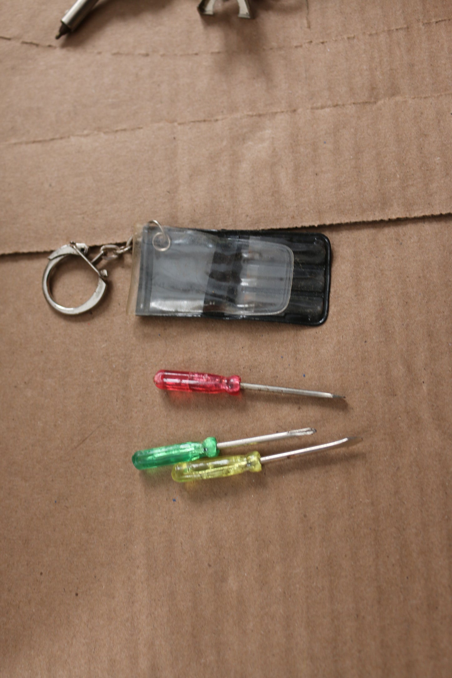 Vintage Lot of Mini 3 Pieces Screwdriver Sets on Key Rings 2 1/4"