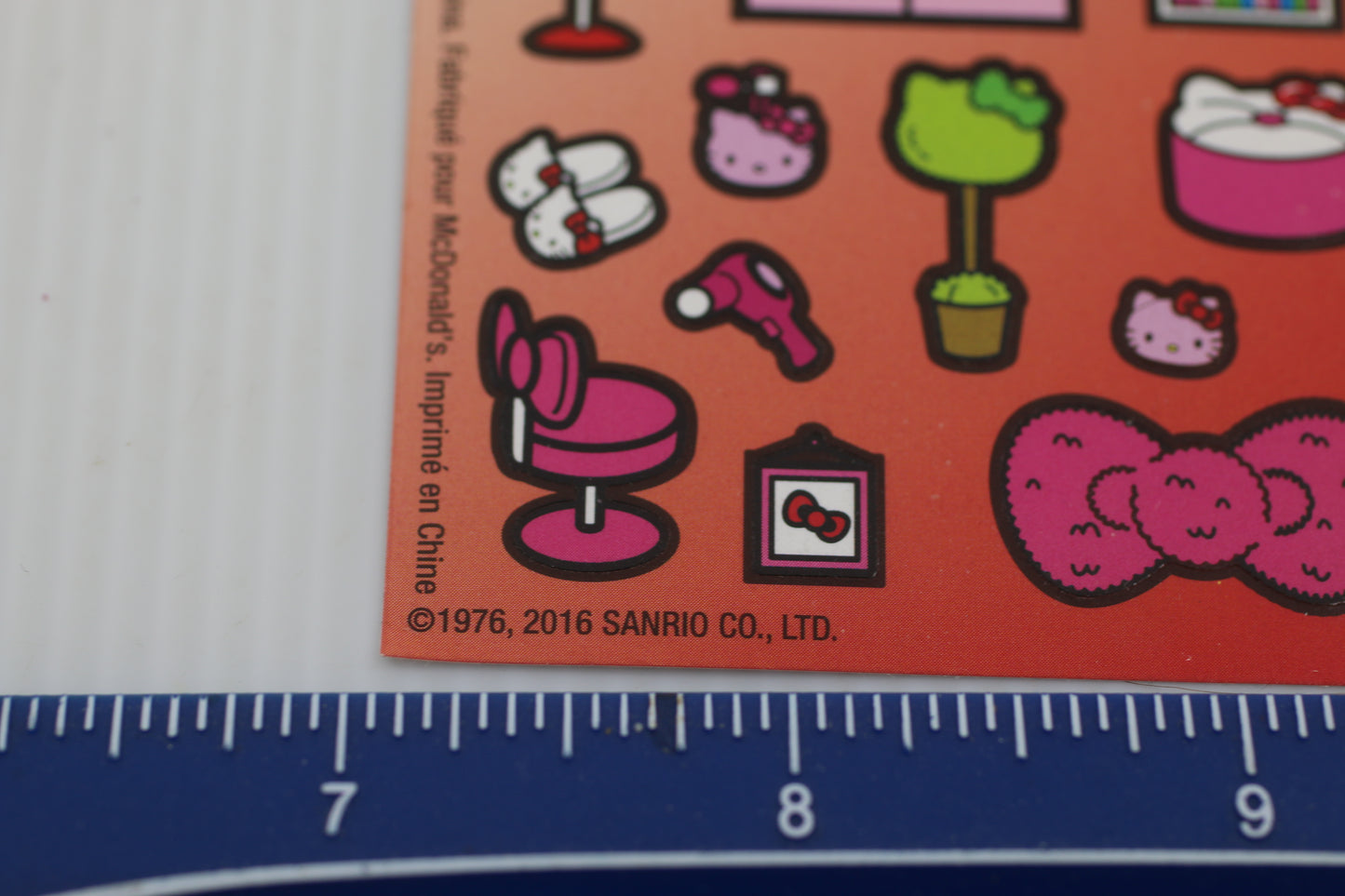 Sticker decal SANRIO HELLO KITTY SET McDONALDS 2016 HAPPY MEAL #2