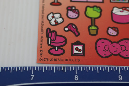 Sticker decal SANRIO HELLO KITTY SET McDONALDS 2016 HAPPY MEAL #2