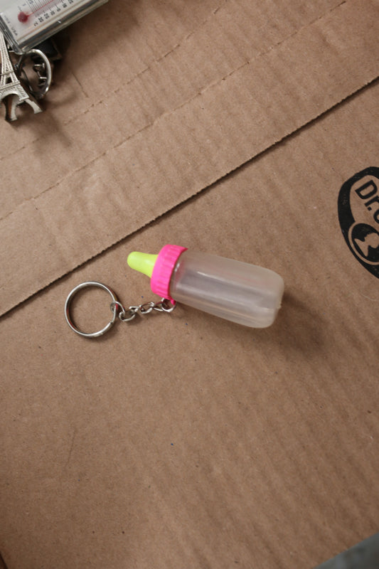 Vintage collectivle Key-Ring 80's toy bottle key chain baby bottle
