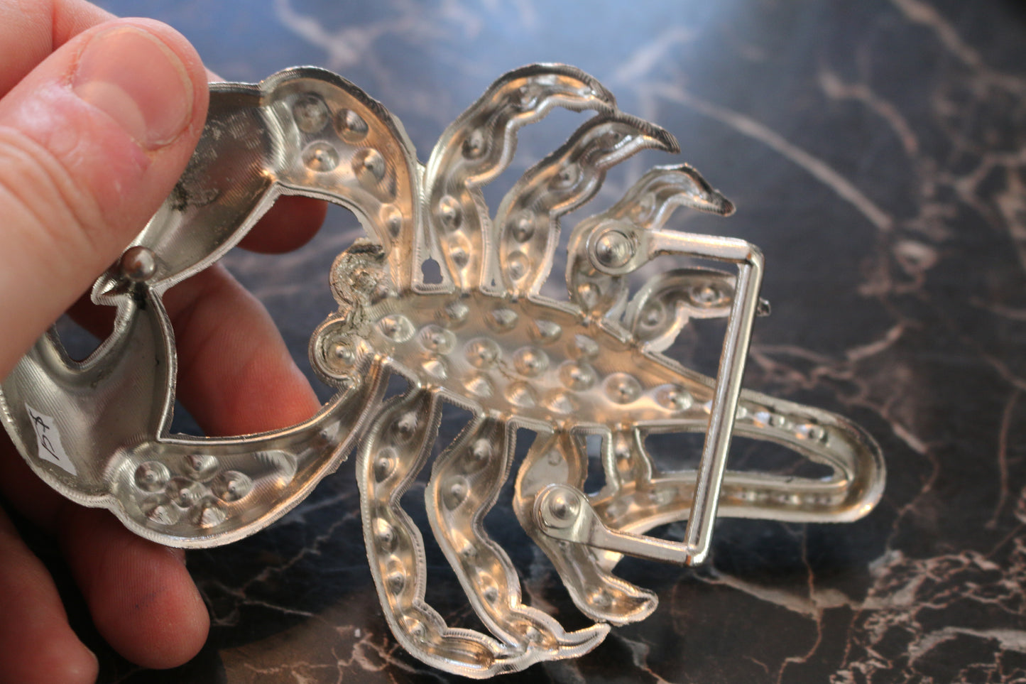 Rhinestone embellished Silver Scorpion Belt Buckle