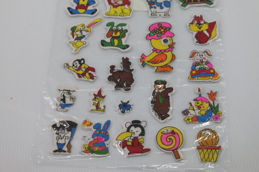 Vintage 80’s Animal Puffy Googly Eyes Sticker Stickers & more cartoons yogi