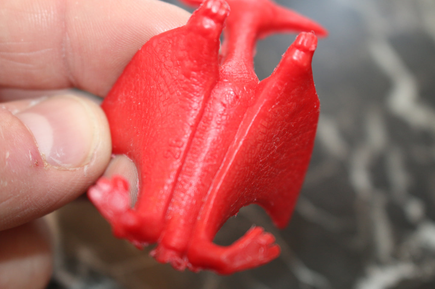 Vintage Plastic Dinosaur toy figure prehistoric red Pterodactyl Pterosaurs