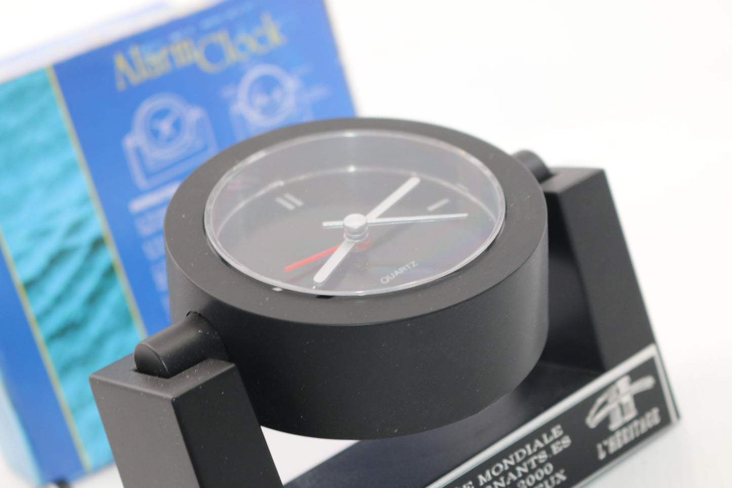 Vintage Battery Operated S.C.M.C. QUARTZ CLOCK trophy with original box