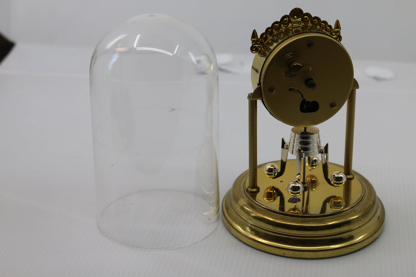 Vintage Miniature 6" German-made Johnnid Wind up Dome Clock / Working