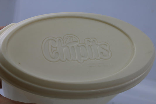 Vintage Chipits Plastic Cookie Container with Lid