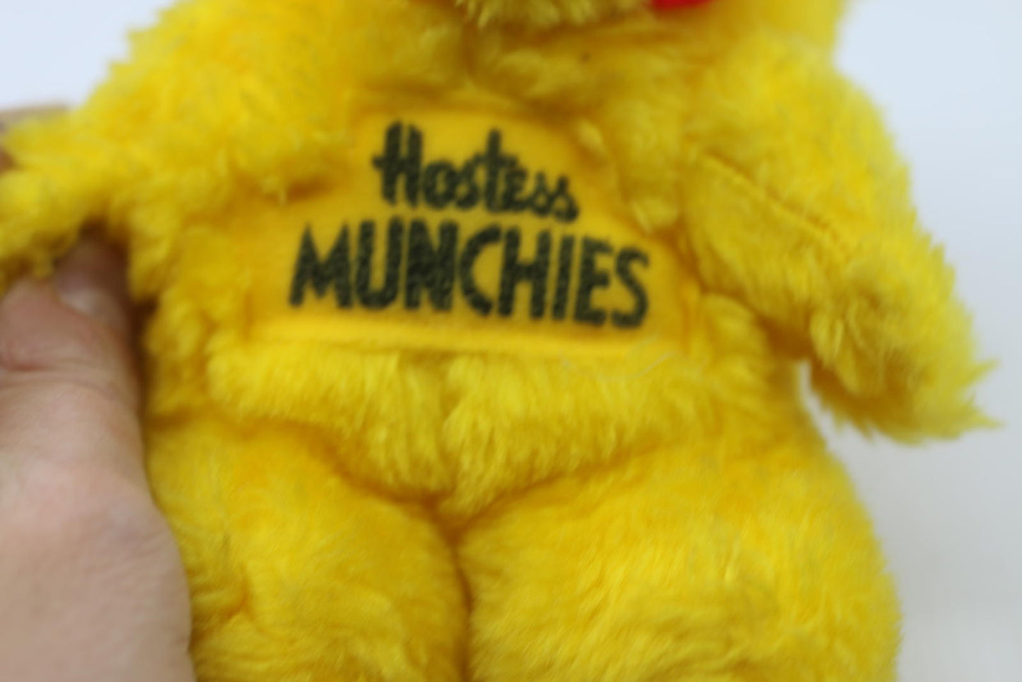 Vintage Small Hostess Munchies Yellow Plush Toy 5" tALL