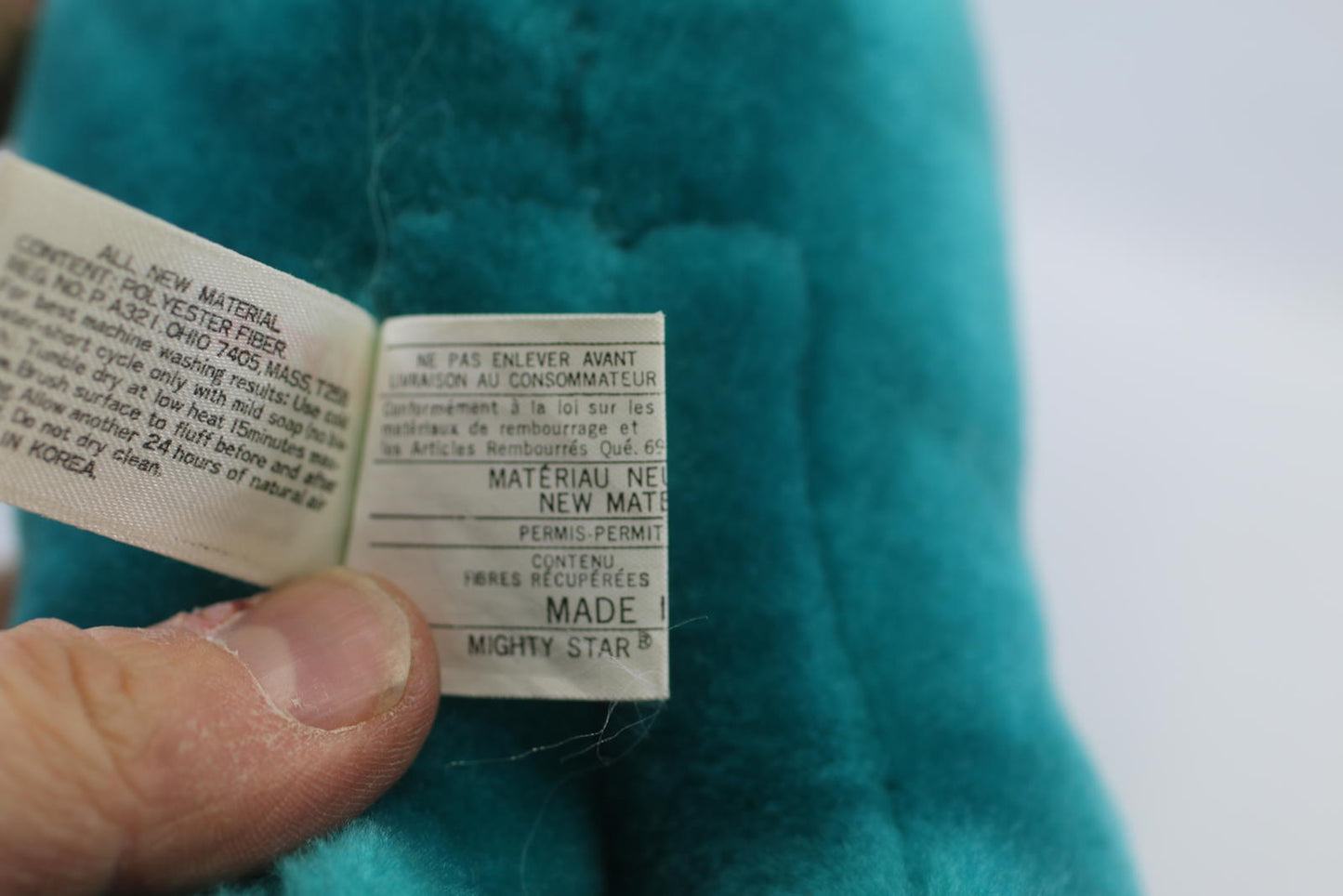 Vintage Alpha Critters Unique Teal Plush Toy with Large Ears and Googly Eyes