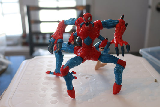 Spider-Man Animated series, Web Trap Monster Spider 5.5" figure, 1997 Toy Biz