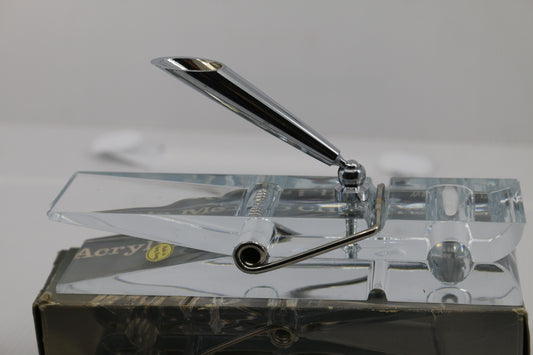 Vtg MOD Acrylic Memo Clip Ball Pen Letter Opener Desk Pen Holder desk set