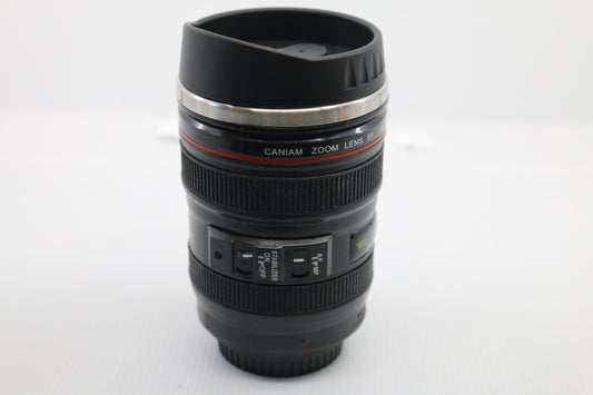 Canon Ultrasonic Camera Zoom Lens Travel Drinks Cup Mug Thermos