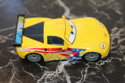 The Classic Disney Pixar Jeff Gorvette Corvette Yellow World Grand Prix