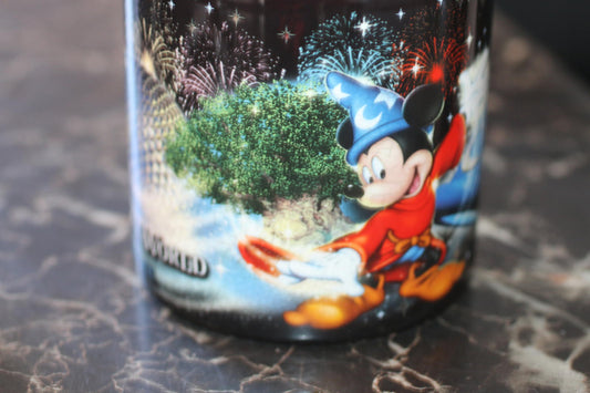 Disney Parks “Four Parks One World” Mickey Fantasia Mug – Black & Red Authentic