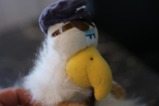 24K Mighty Star 1989 Eagle Stuffed Plush Fowl-Ups Helen Timothy 7 Inch 5220