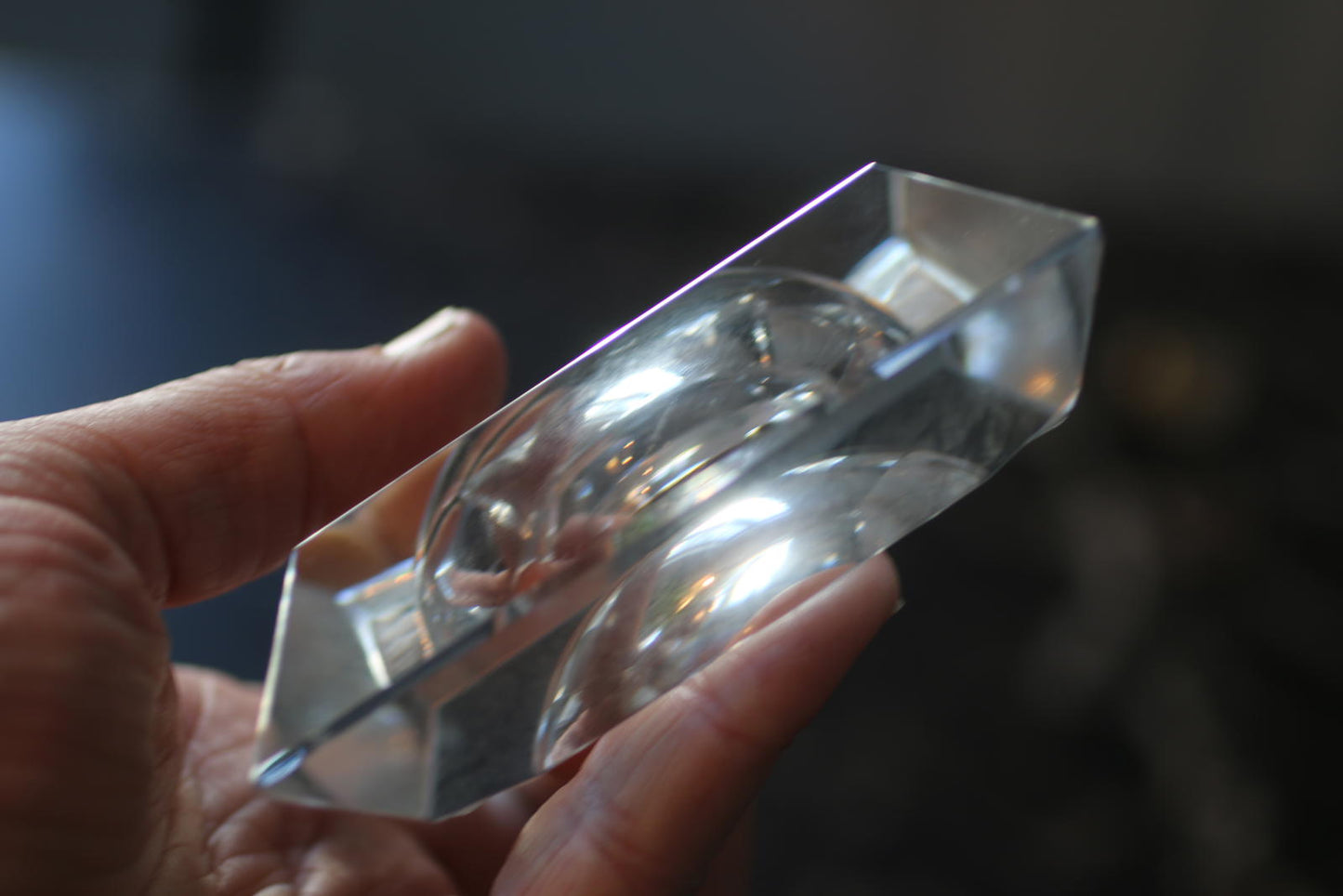 Vintage Clear Glass Ashtray – Mid-Century Modern Square Design Heavy Solid Glass