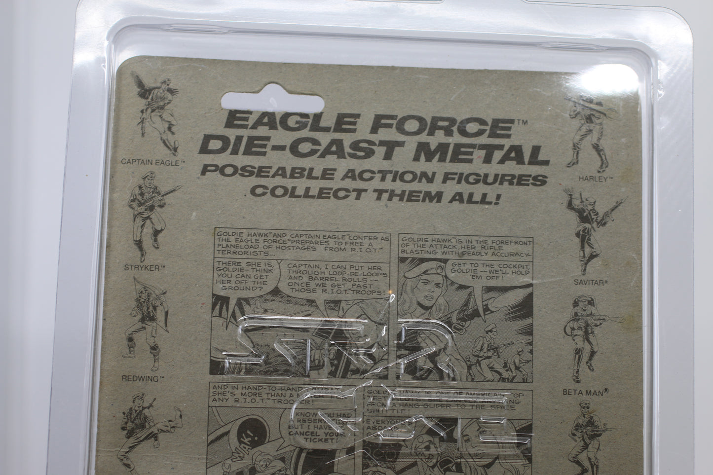 Goldie Hawk Eagle Force MOSC 1981 Die-Cast Metal Vintage Action Figure 1/2