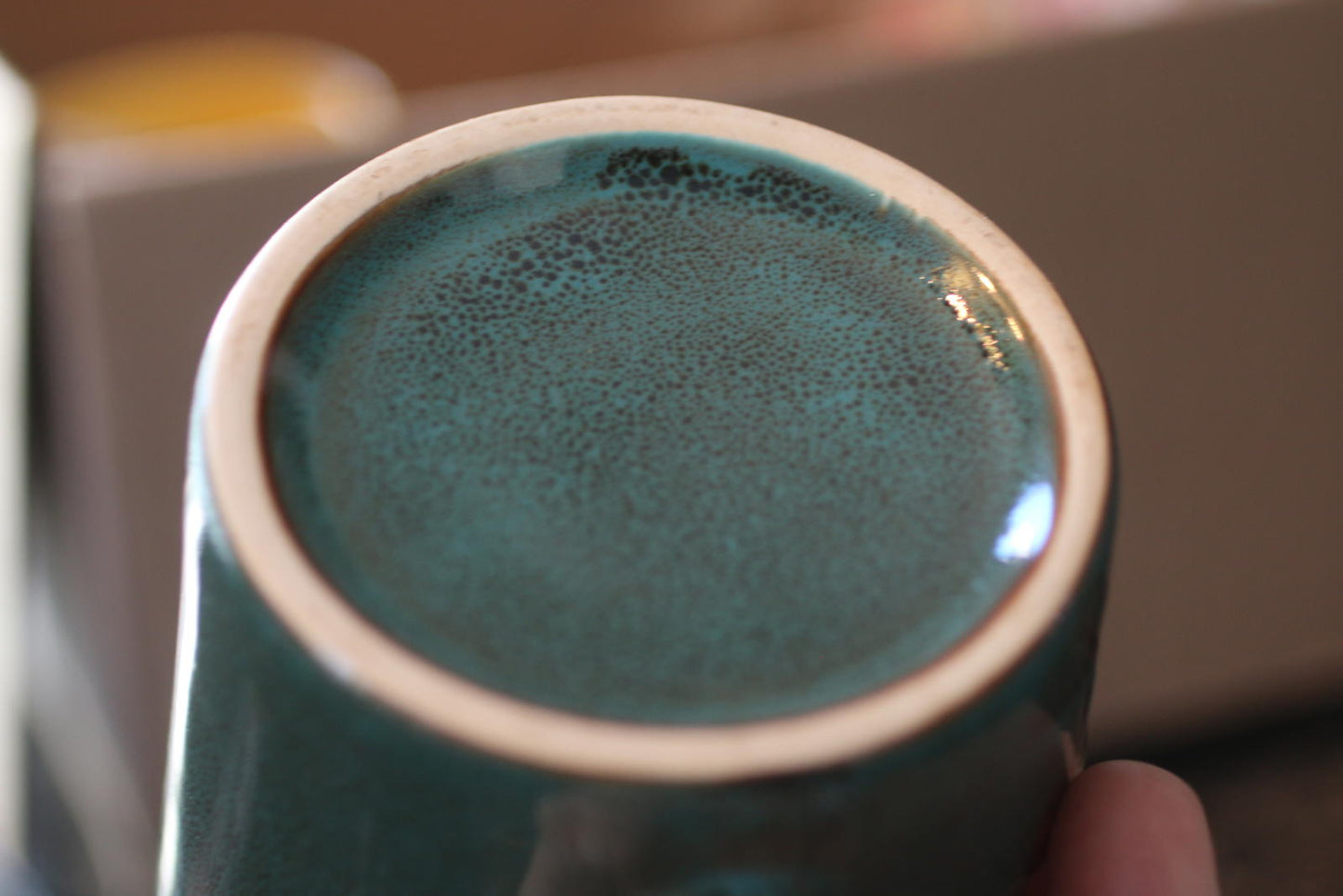 Vintage Owl Ceramic Mug – Mid-Century Style Stoneware Cup, Green Glaze