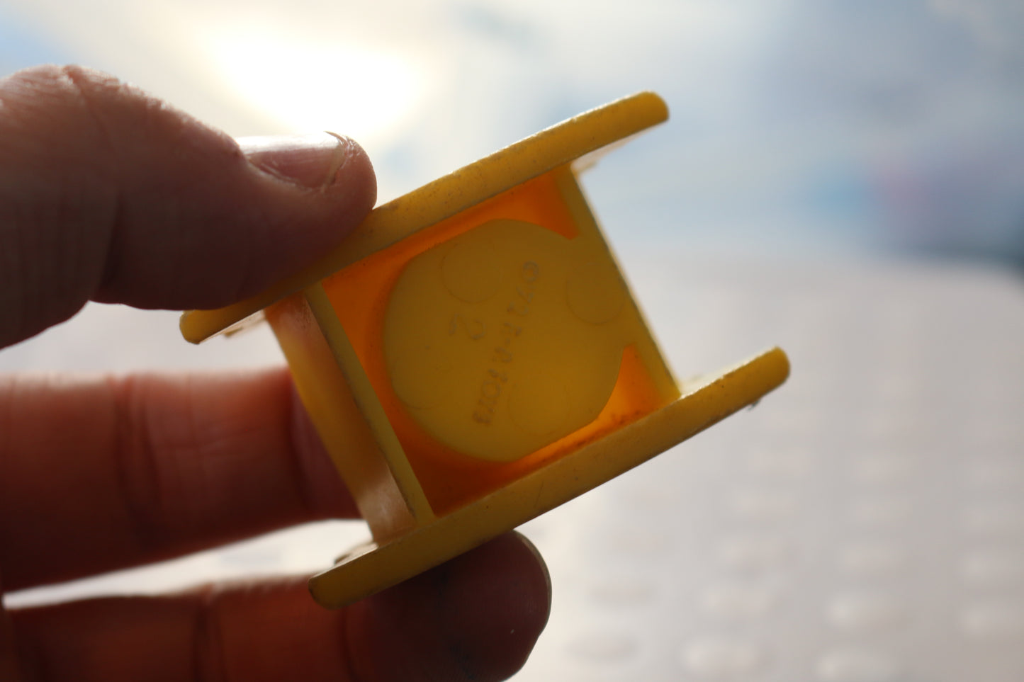 Vintage Fisher Price Little People Nursery for Baby Bib Rocking Horse yellow