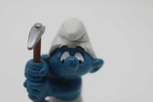 Schleich Smurf Chain Gang Figure Pick Axe Ball 40213 PVC Toy 1980 Germany