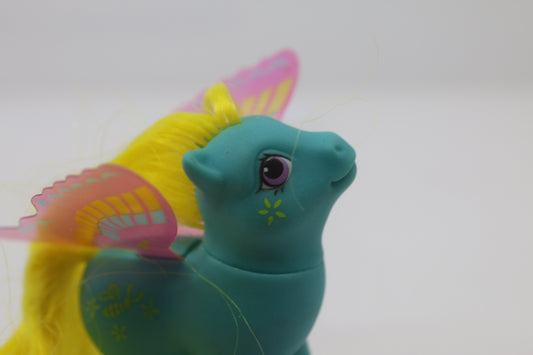 My Little Pony Summer Wing Buzzer Blue Butterfly Wings Vintage G1 STUNNING Bees
