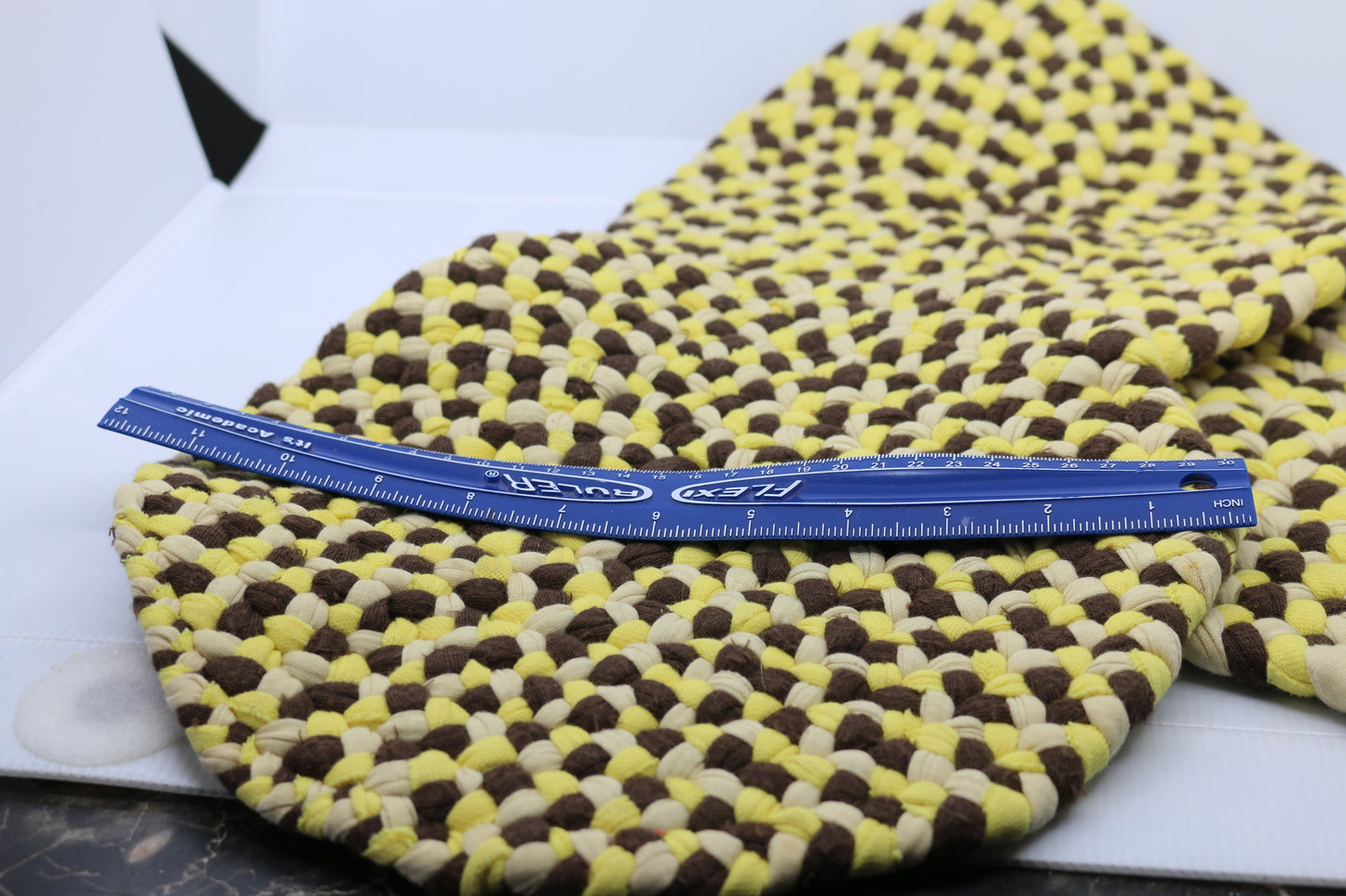 Lot of 3 Handmade Rag Rug Round 11.5" Mat Table Decoration Vintage