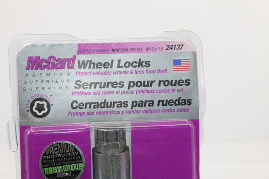 McGard 24137 Chrome Cone Seat Wheel Lock 4 PCS Set M12 X 1.5