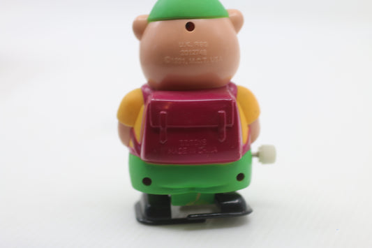 1980's 1990's Wind-up plastic Bear figure toy