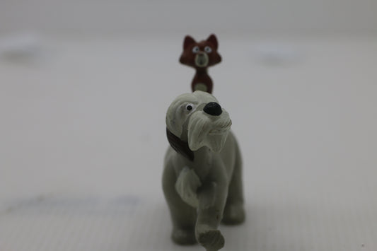 Disney 101 Dalmatians Colonel & Sergeant Tibbs PVC Figure Toy, Dog Cat Figurine!