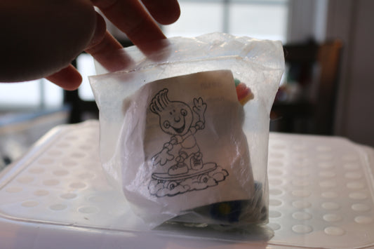 Vintage Dairy Queen Kevin Phillippe Toy 1993 Mr.Christie Chips Ahoy Skateboard