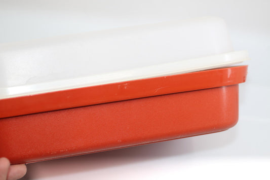 Vintage Tupperware 1518-2 1519-3 Paprika Marinade Container Diamond Point Base