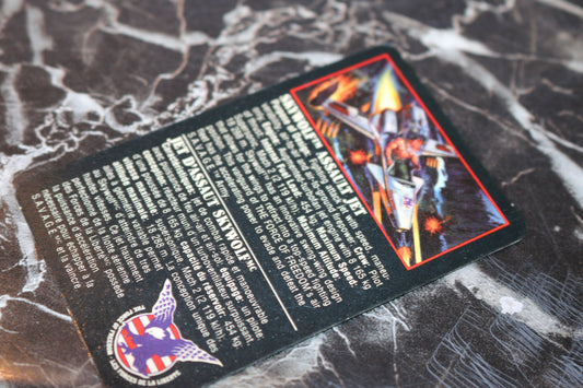 Coleco Rambo Force Of Freedom Skywolf Assault Jet file card only