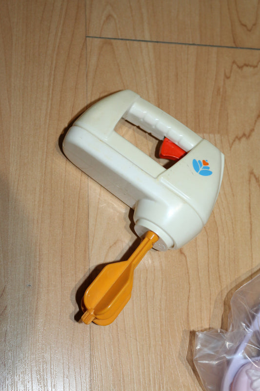 Fisher Price Vintage Replacement Food Hand Mixer Play Food Toy Works no stand