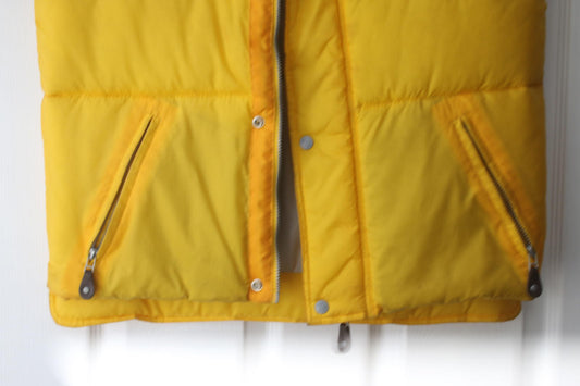 No Excess Yellow Puffer Vest Union Garment Vintage 90s Mens