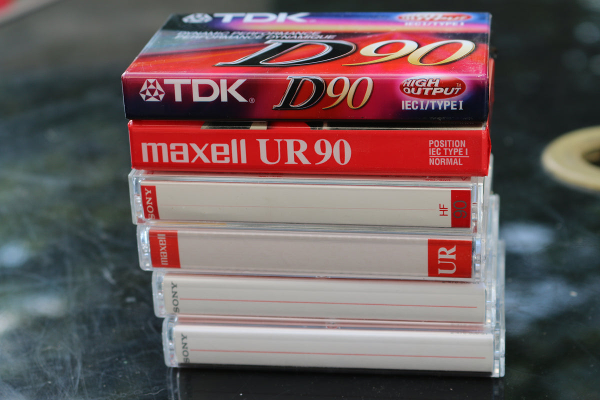 2Pack 1 Maxell & TDK Blank Audio Cassette Tapes Sealed New 90 Minute
