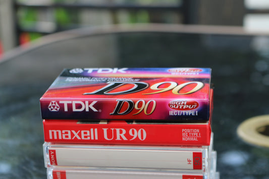 2Pack 1 Maxell & TDK Blank Audio Cassette Tapes Sealed New 90 Minute