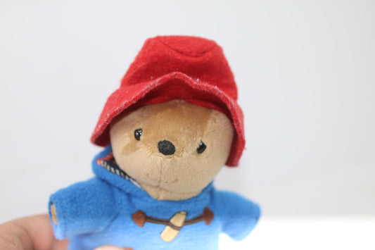 Plush Bear Toy with Blue Coat and Red Hat Rainbow