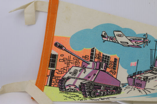 Vtg Souvenir Vintage 1970s Canadian War Museum Felt Pennant